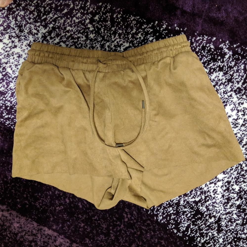 Brown Suede shorts